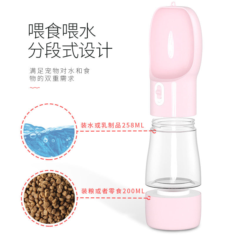 Detian Cross-border Hot Sale Pet Multifunctional Water Cup Out Water Food Cup Portable Travel Dog Food Water Cup Wholesale