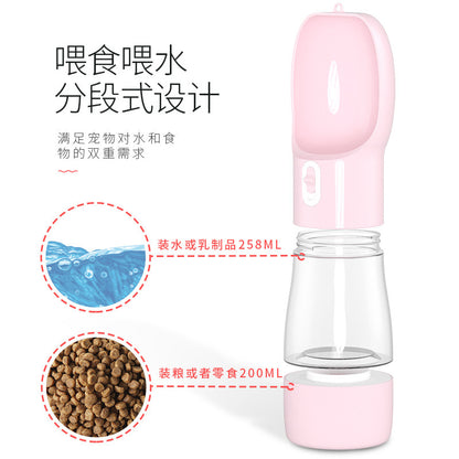 Detian Cross-border Hot Sale Pet Multifunctional Water Cup Out Water Food Cup Portable Travel Dog Food Water Cup Wholesale